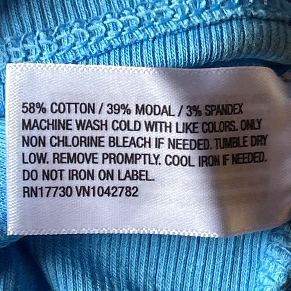 A New Day Short Sleeve Ribbed Tee Blue Large Women - Picture 9 of 9